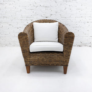 Contemporary Rattan Wicker Armchair