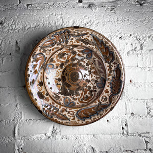 18th Century Moorish Hand Painted Ceramic Hanging Platter