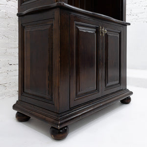 Traditional Lighted Wood Bookcase