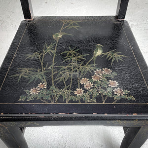 Yoke Chinese Lacquered Wood Accent Chair