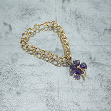 Load image into Gallery viewer, Vintage Classic Gold 14K Amethyst Bracelet
