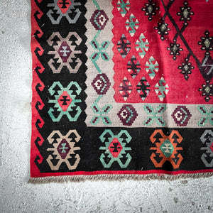 Serbian Pirot Wool Kilim Flatweave Rug