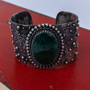 Andrea Arisiaga Silver Malachite Bracelet