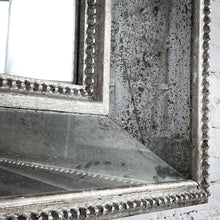 Load image into Gallery viewer, Square Beaded Silver Leaf Wood Wall Mirror
