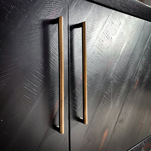 3 Door Contemporary Blackened Wood Sideboard