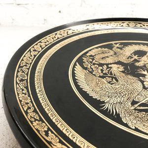 20th Century Indonesian Handmade Lacquered Fruitwood Platter
