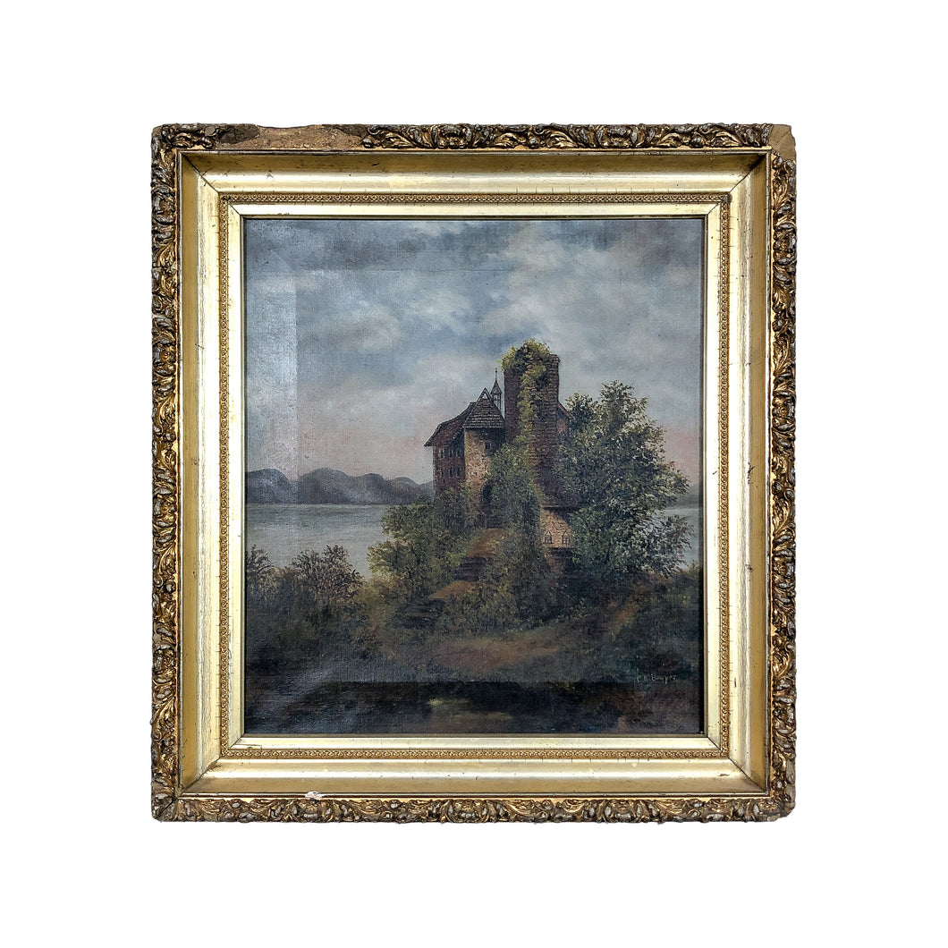 Vintage C. M. Bowyer Painterly Oil Landscape Painting