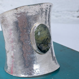 Andrea Arisiaga Hammered Silver Eye of Spirit Bracelet