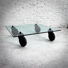 Load image into Gallery viewer, Fontana Arte Tavolo Con Route Postmodern Glass Cocktail Table

