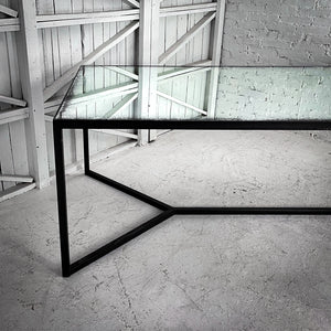 Rectangular Mirrored Iron Dining Table