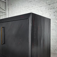 Load image into Gallery viewer, 3 Door Contemporary Blackened Wood Sideboard
