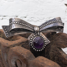 Load image into Gallery viewer, 1940s William Spratling Classic Sterling Mexican Amethyst Brooch
