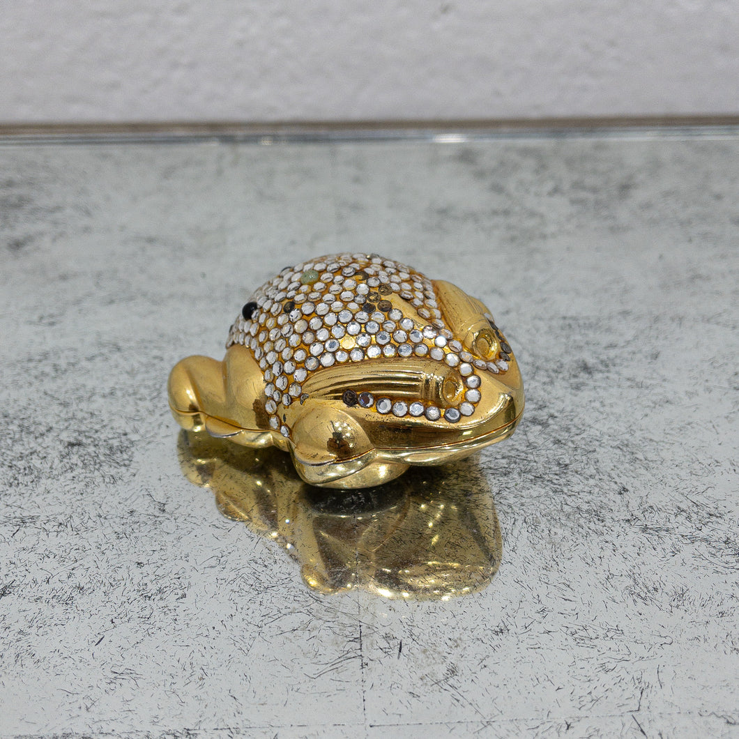 Vintage Judith Leiber Gold Tone Trinket Box