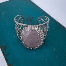 Load image into Gallery viewer, Andrea Arisiaga Brutalist Silver Quartz Bracelet
