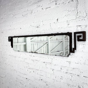1940s Horizontal Art Deco Iron Accent Mirror