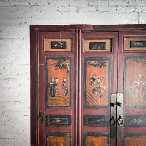 Chinoiserie Painted Storage Cabinet