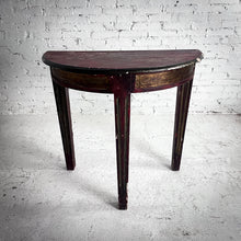 Load image into Gallery viewer, Demilune Mexican Painted Wood Side Table
