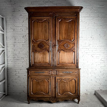 Load image into Gallery viewer, 19th Century French Deux Corps Walnut Buffet Cabinet
