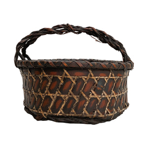 Vintage Japanese Woven Bamboo Basket