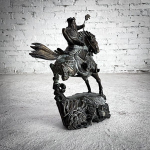 19th Century Chinese Bronze God of War Decorative Sculpture
