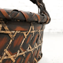 Load image into Gallery viewer, Vintage Japanese Woven Bamboo Basket
