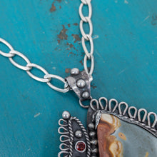 Load image into Gallery viewer, Andrea Arisiaga Silver Sun Stone Necklace
