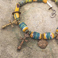 Load image into Gallery viewer, Vintage Tribal Trade Beads Necklace
