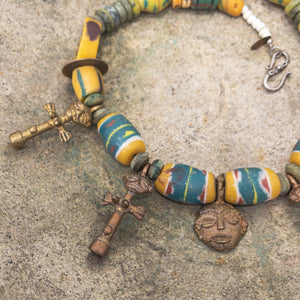 Vintage Tribal Trade Beads Necklace