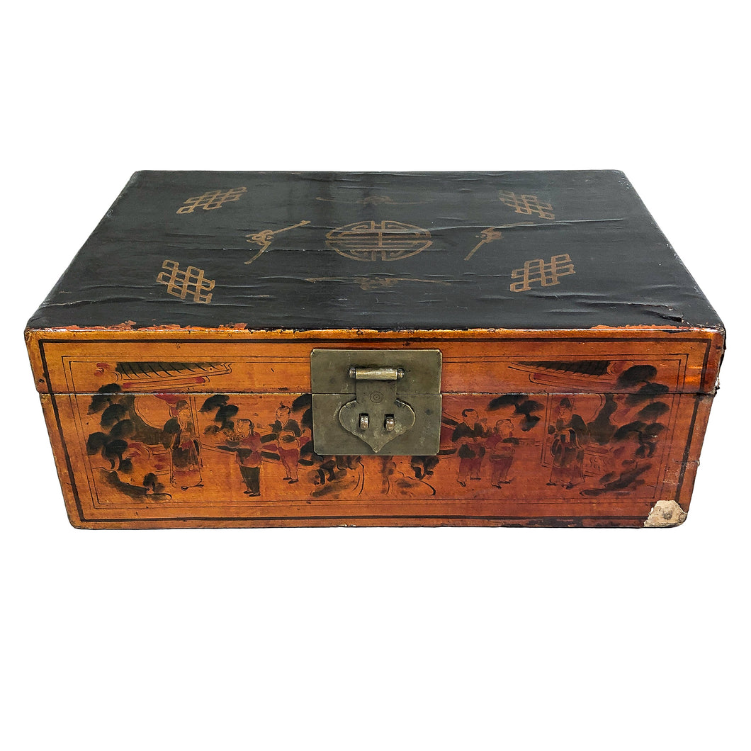 Antique Chinese Lacquered Wood Box