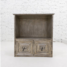 Load image into Gallery viewer, Contemporary Silver Leaf Wood Cabinet
