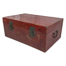 Load image into Gallery viewer, Antique Chinese Lacquered Leather Trunk
