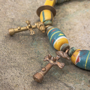 Vintage Tribal Trade Beads Necklace
