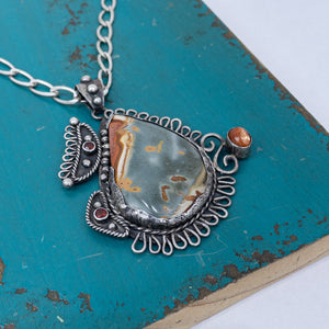 Andrea Arisiaga Silver Sun Stone Necklace