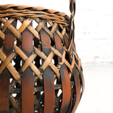 Load image into Gallery viewer, Antique Japanese Woven Bamboo Basket
