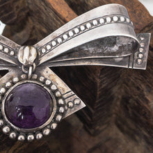 Load image into Gallery viewer, 1940s William Spratling Classic Sterling Mexican Amethyst Brooch
