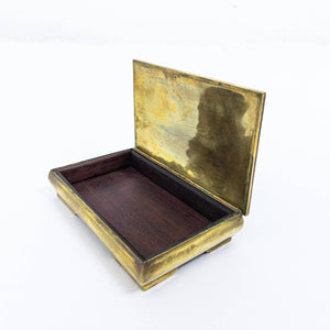 Vintage Brutalist Handmade Brass Cigarette Case Curiosity