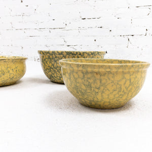 Set of 3 Late 19th Century Spongeware Glazed Ceramics