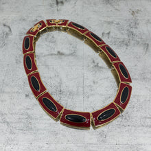 Load image into Gallery viewer, Monet Enamel Metal Collar Necklace
