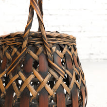 Load image into Gallery viewer, Antique Japanese Woven Bamboo Basket
