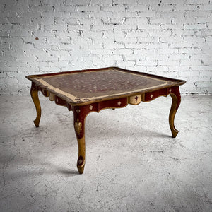 Mid 20th Century Florentine Gilded Wood Cocktail Table
