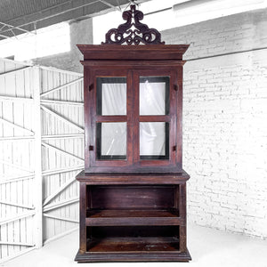 Vintage Spanish Colonial Mesquite Display Cabinet