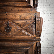 Load image into Gallery viewer, 2 Piece 18th Century Louis XIII Moulded Walnut Buffet Cabinet
